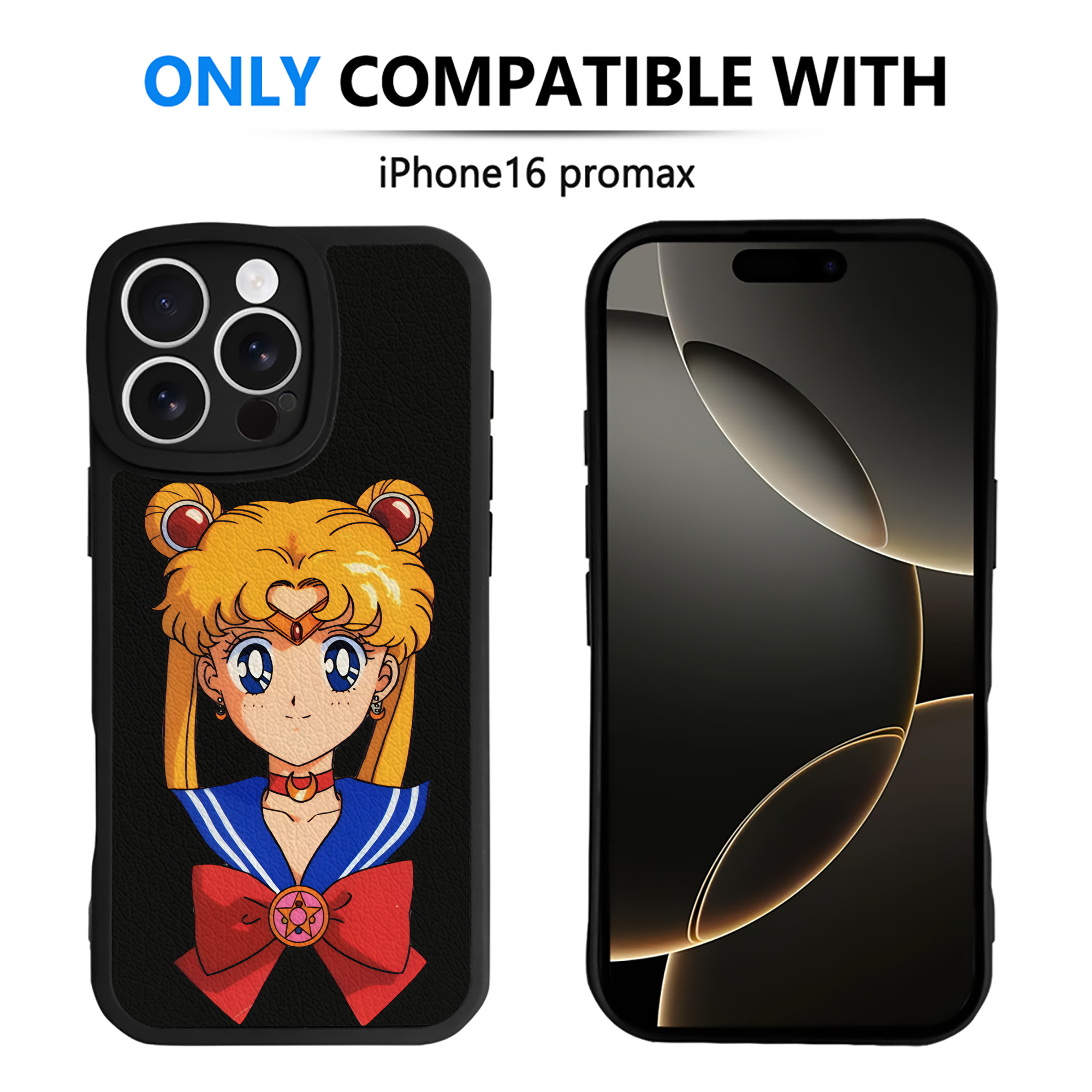 （画像用） 美少女戦士セーラームーン 月野 うさぎ つきの うさぎ Sailor Moon Tsukino Usagi 【iPhone 16シリーズ対応】シリコンスマホケース（レザー調） 材質：シリコン